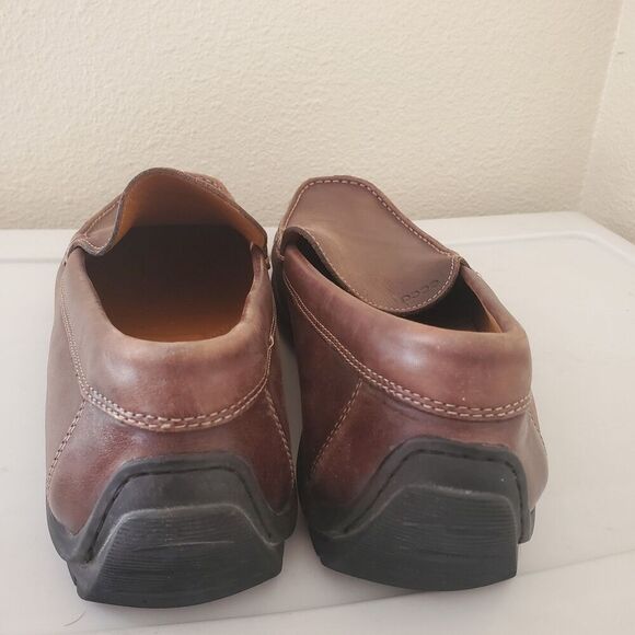 ECCO Men\'s Size EU 46 US 12-12.5 Brown Leather Slip-On Loafers Casual Driving main image 11